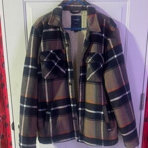 Pull&Bear Checkered Shacket Large for men